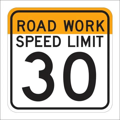 Rd Wk Speed Limit 24" Eg 1