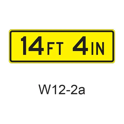 Low Clearance W12-2A 1