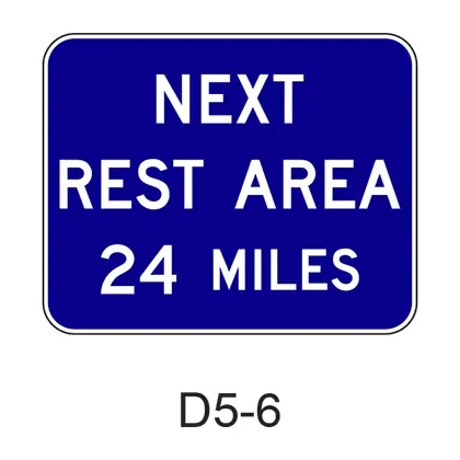 Next Rest Area Xx Miles D5-6 1