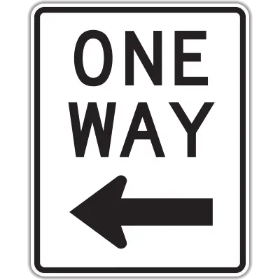 R6-2 One Way Right Hi. 24X30 0 1