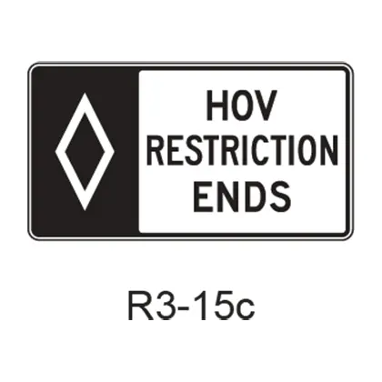 Preferential Lane Ends [Hov Symbol] R3-15C 1