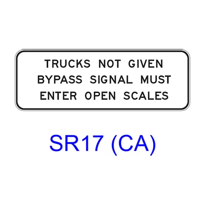 Trucks Not Given Bypass Signal Must Enter Open Scales Sr17(Ca) 1