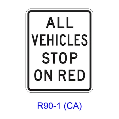 All Vehicles Stop On Red R90-1(Ca) 1