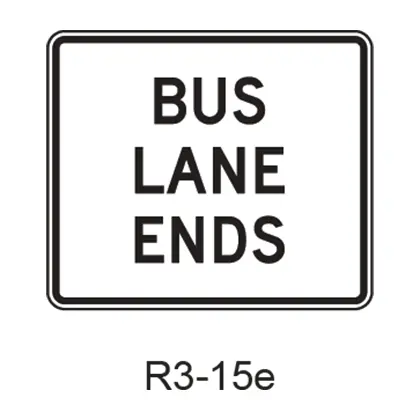 Preferential Lane Ends 1