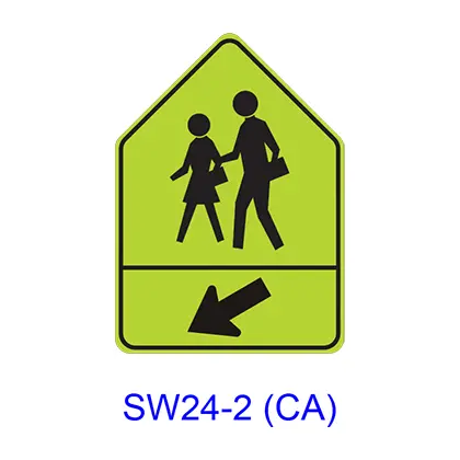 School Crosswalk Warning Assembly B  [Symbol] Sw24-2(Ca) 1