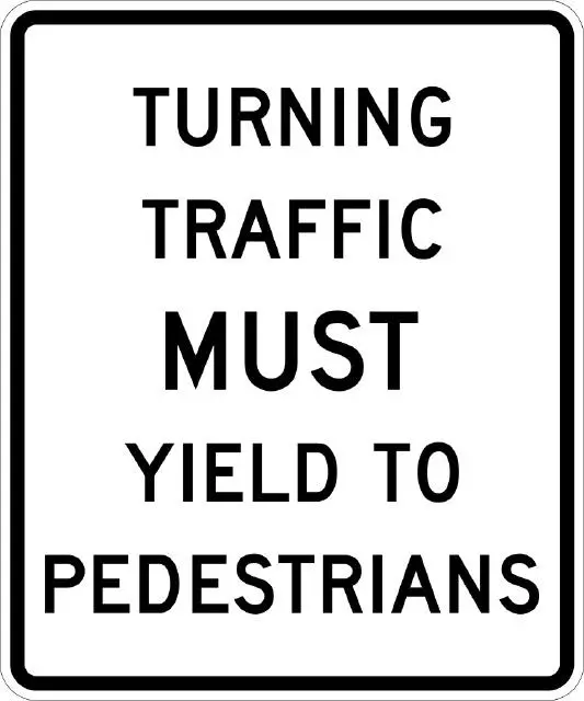 Turning Traffic Must Yield To 1