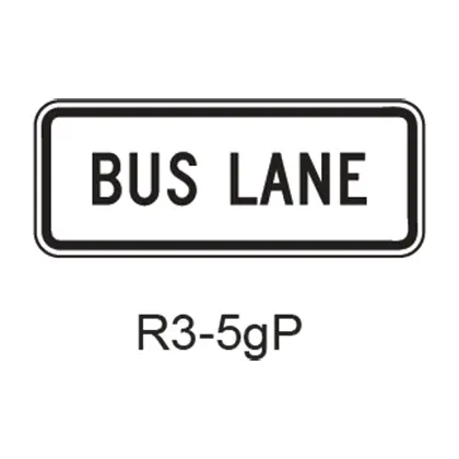 Bus Lane [Plaque] R3-5Gp 1