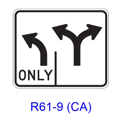 Intersection Lane Control R61-9(Ca) 1