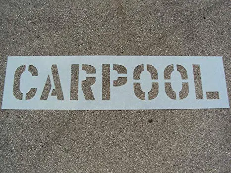12" Plastic Carpool Stencil 1