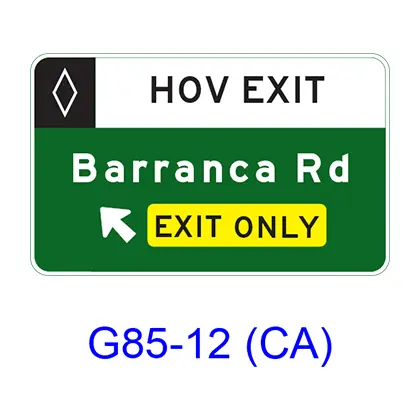 Hov Exit Direction G85-12(Ca) 1
