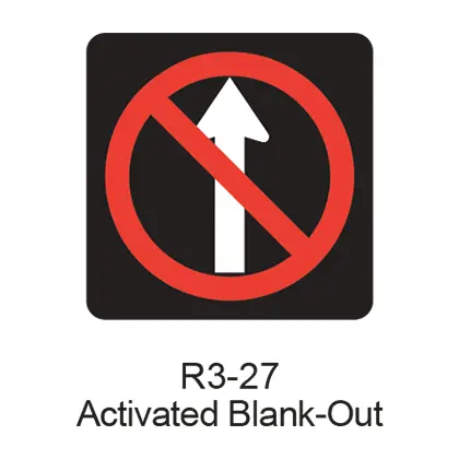 No Straight Through Activated Blank-Out [Symbol] R3-27Abo 1