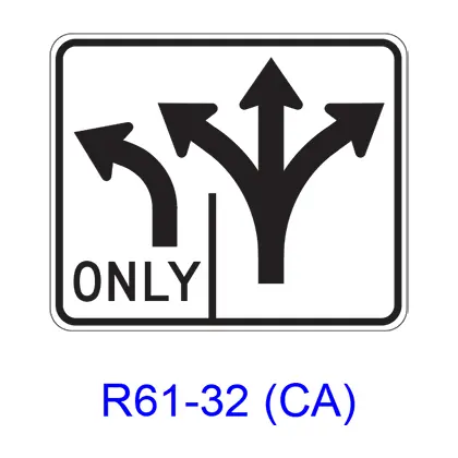 Intersection Lane Control R61-32(Ca) 1