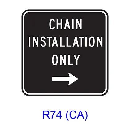 Chain Installation Only R74(Ca) 1