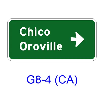 Destination & Street Name W/ Arrow G8-4(Ca) 1