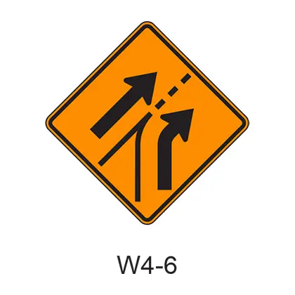 Entering Roadway Added Lane W4-6 1