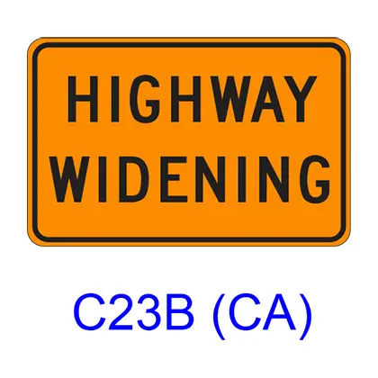 Road/Street Work [Plaque] C23b(Ca) 1