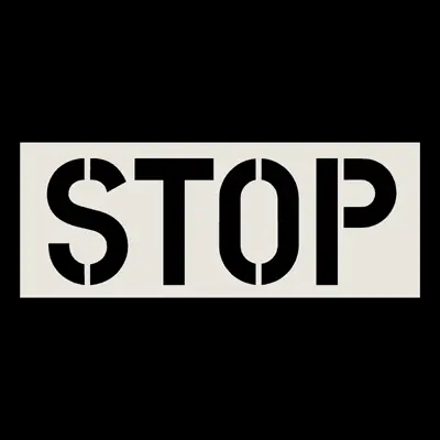 Stencil Stop 48" Plastic 1
