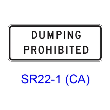 Dumping Prohibited Sr22-1(Ca) 1