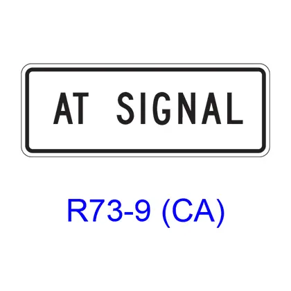 At Signal R73-9(Ca) 1