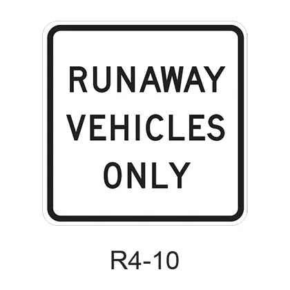 Runaway Vehicles Only R4-10 1