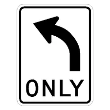 Left Turn Only Sym Hi 24X36 08 1