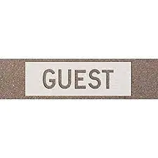 Stencil Plastic 4" Guest 1