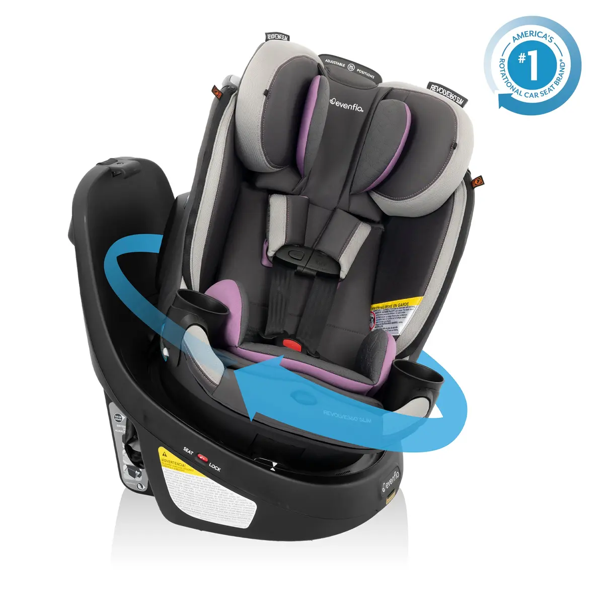 Revolve360 Slim 2-In-1 Rotating Car Seat With Quick Clean Cover 3