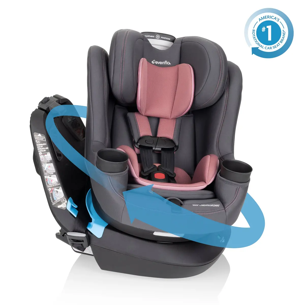 Reo By Revolve360 Rotating Convertible Car Seat With Quick Clean Cover 3