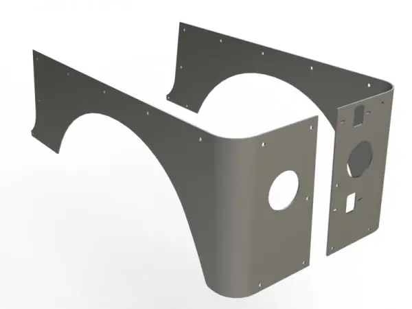 4" Stretch Corner Guards For Jeep Tj - Aluminum 1