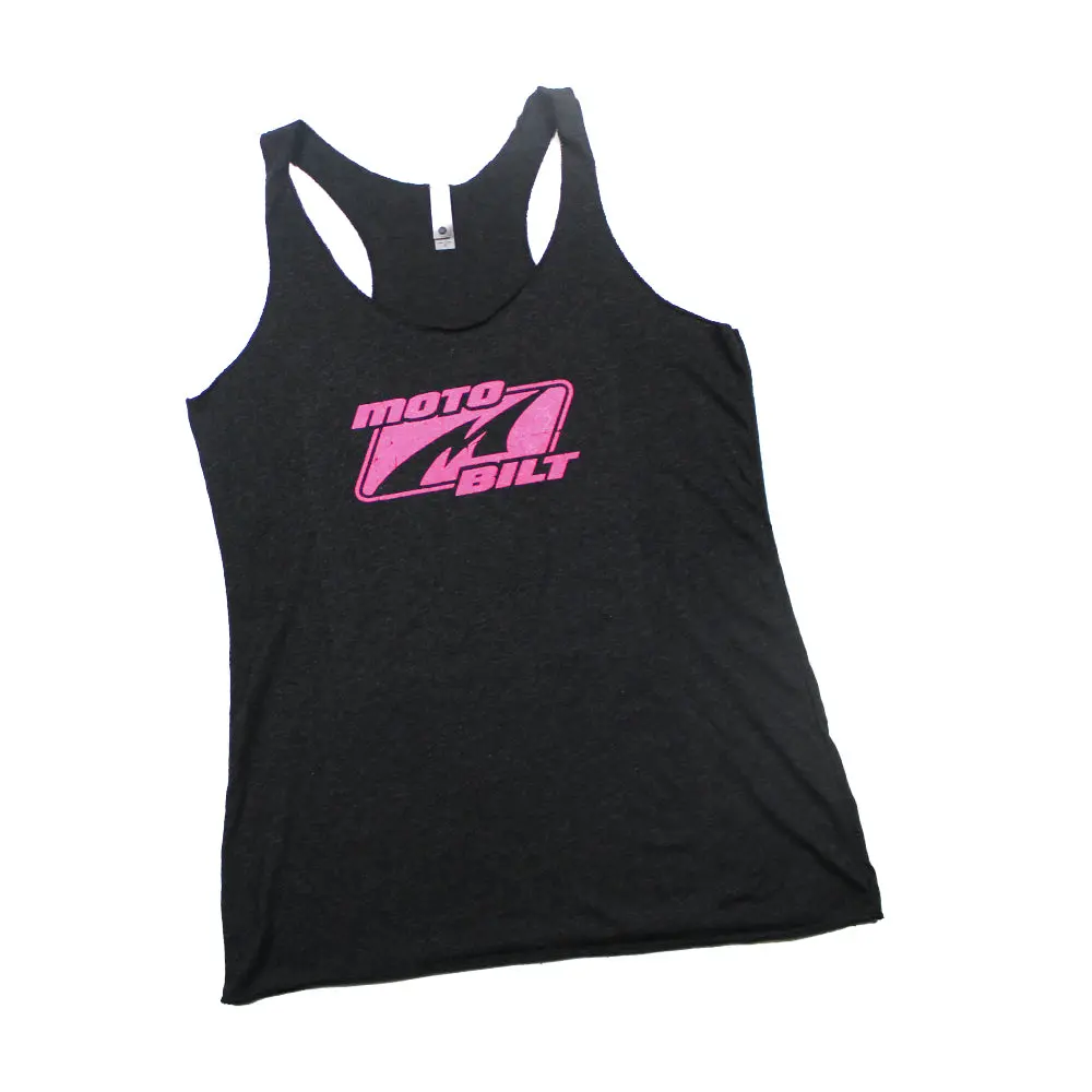 Motobilt Womens Vintage Loose Fit Black Tank Top 1