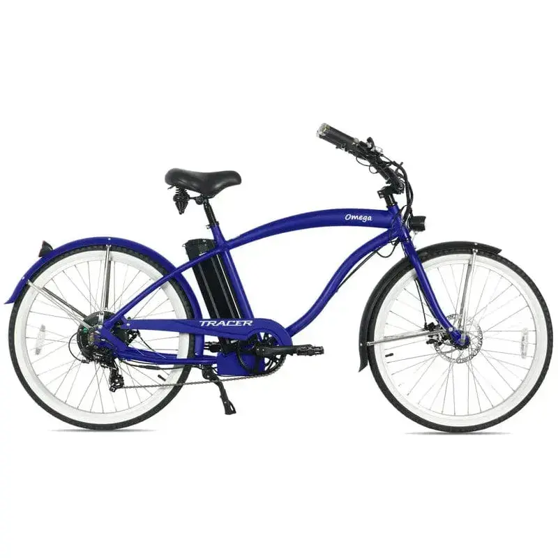 Tracer Omega 26" 7 Speed Electric Beach Cruiser Bike For Men - 500 Watt, 48V 1