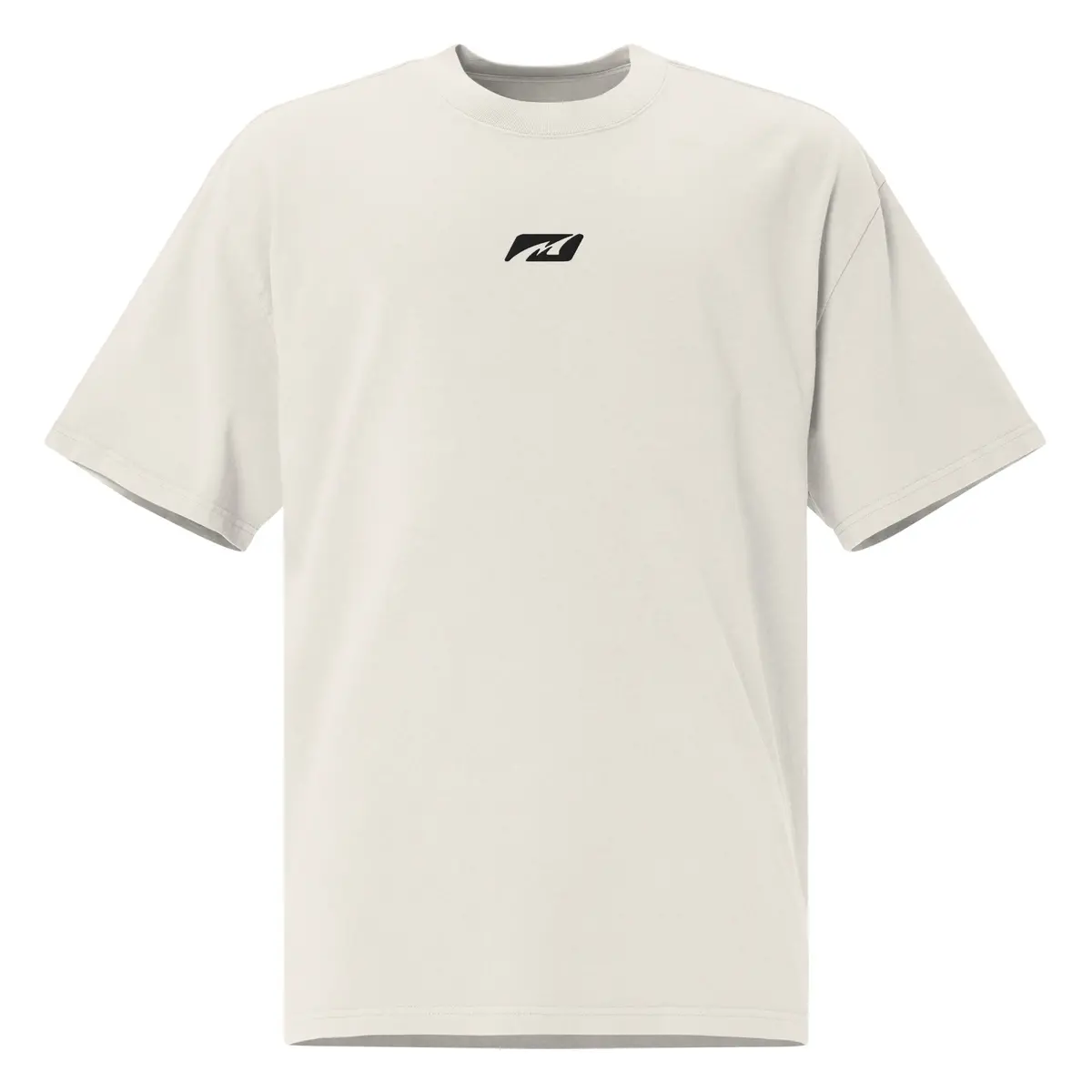 Oversized Moto T-Shirt with Faded Finish and Embroidered Detail