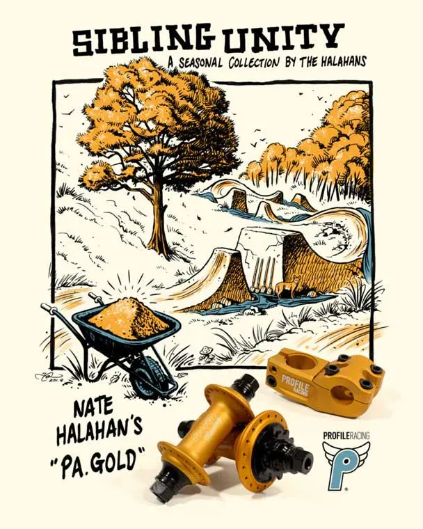 Profile Elite Cassette Hubset - Nate Halahan Pa Gold 1