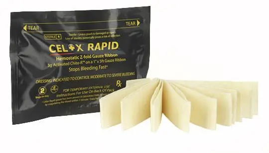 Celox Rapid Ribbon Z-Fold Gauze 1