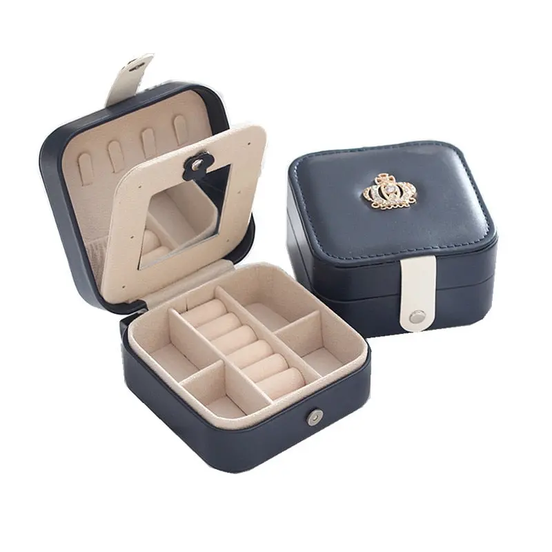 Simple Travel Pu Leather Jewelry Box 1