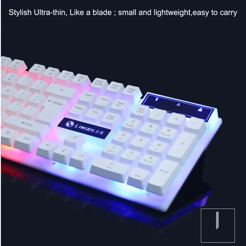Colorful Led Lights Wired Keyboard 1