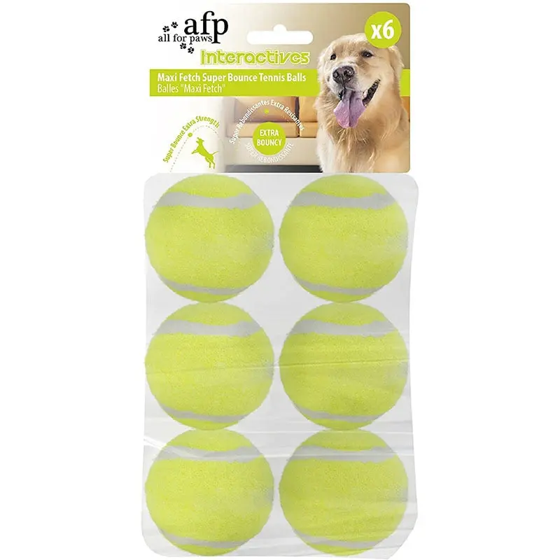 Six Pack Tennis Balls Dog Toys 1