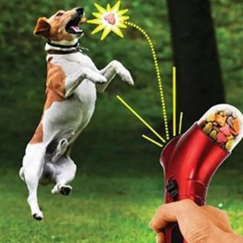 Dog Treat Feeder Catapult Gun Shape 1