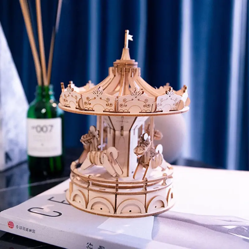 Merry Go Round 3D Wooden Model Kit 1