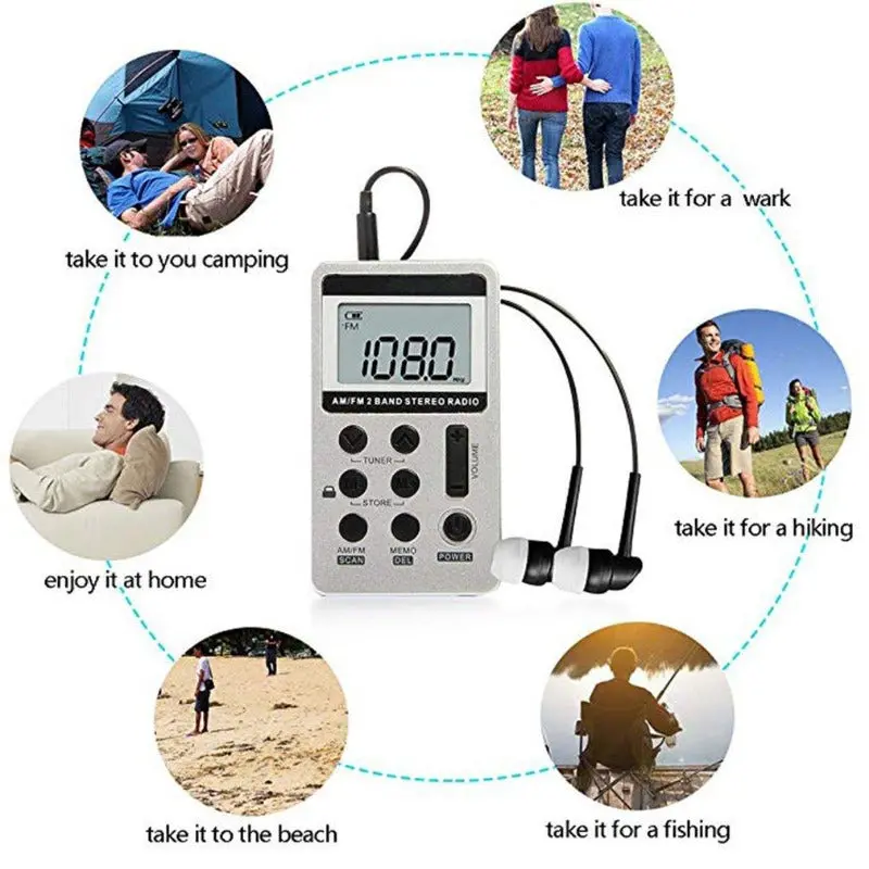 Mini Portable Am/Fm Radio Mp3 Player 1