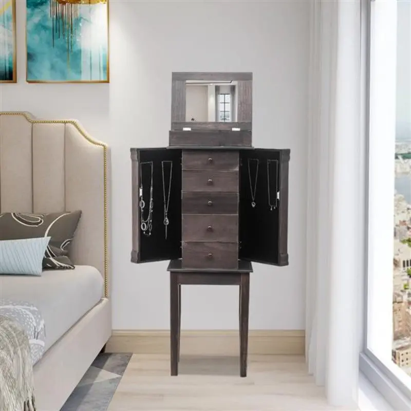 Five Draw Armoire Jewelry Cabinet 1