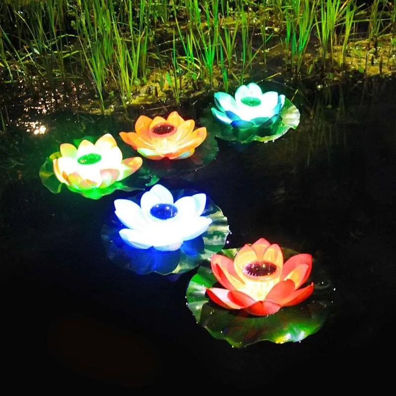 Artificial Lotus Shape Solar Light 1