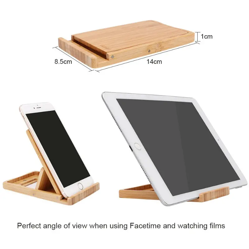 Bamboo Adjustable Tablet/ Phone Stand 1