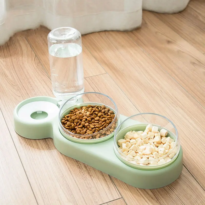 Cat/Dog-Dual Bowls W/Automatic Water 1
