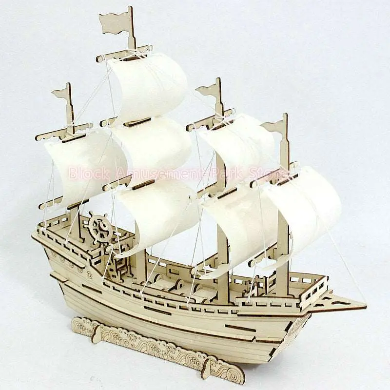 3D Wooden Sailing Ship Diy Model 1