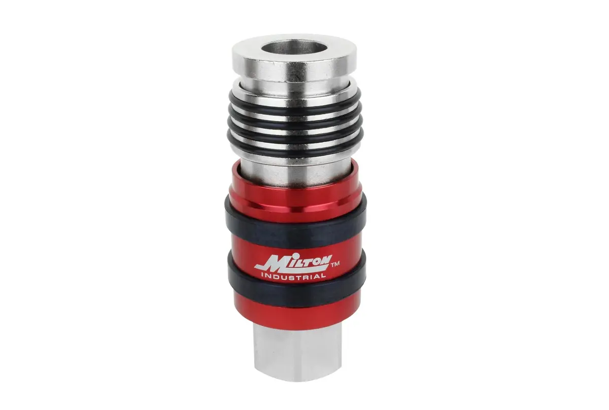 2-In-One Universal Safety Exhaust Industrial Coupler, 1/2" Npt X 1/2" Body Flow - Patented Female 1