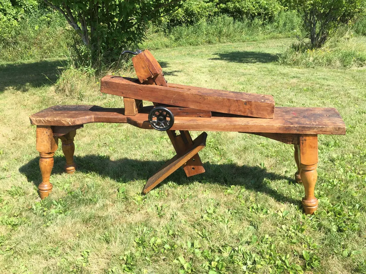 Fabulous Early Fully Functioning Shave Horse  - 97702 1