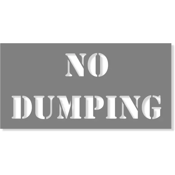 Stencil Plastic 4" No Dumping 1