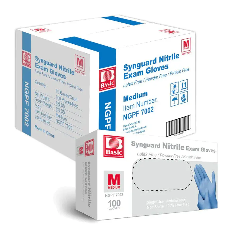 Synguard Nitrile Examination Gloves (Case Of 1000 Gloves) 1