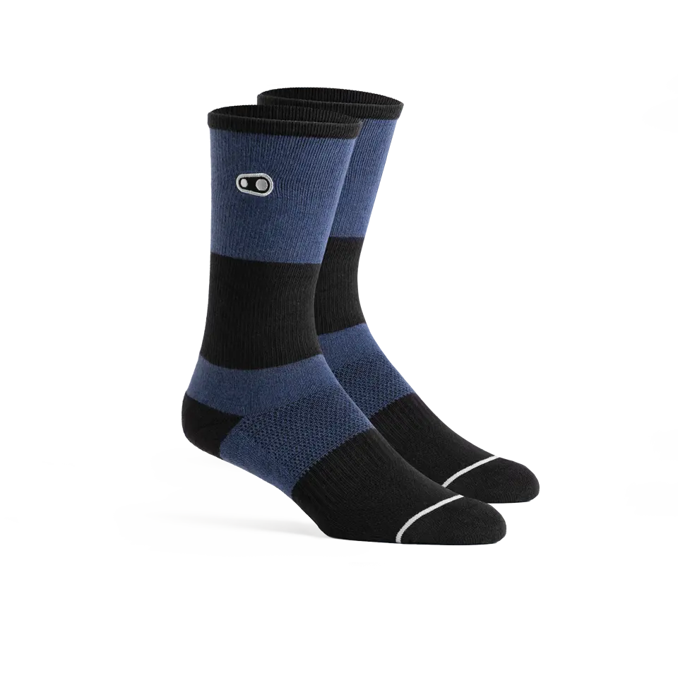 Icon Casual Sock - Navy/Black/Silver 1